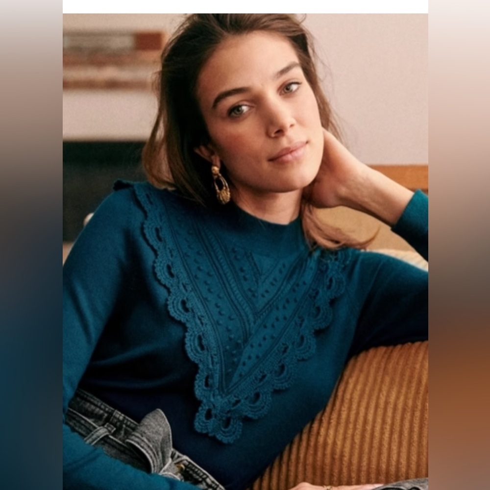 Sézane Charline Sweater, Blue, Size M